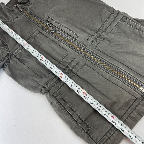 ~ Madewell SM Boho Jacket Fleet Utility Cotton Pockets Olive Green Preppy Zip - Picture 6 of 13